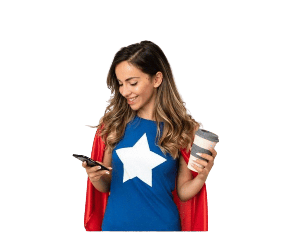 Jeune file au téléphone