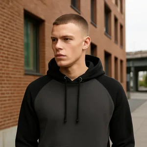 Sweat bicolore décor urbain